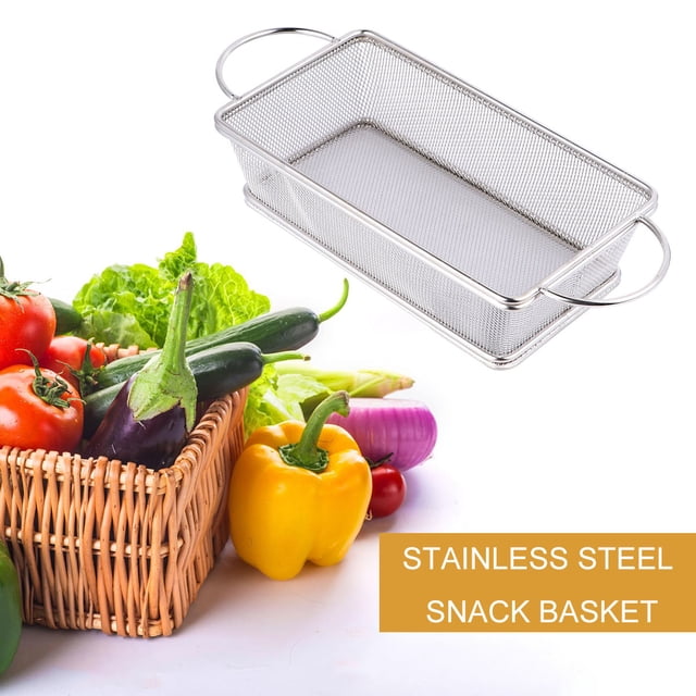 FONDOTIN Fry Filter Mesh Basket 1Set for Cooking Utensil Home Users Professional Chefs with Fine Mesh C Pattern
