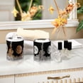 thumbnail image 4 of Yayeee 4 Pack Qtip Holder Bathroom Cotton Swab Canister with Lid Clear Dispenser Set, Black Moon, 4 of 6