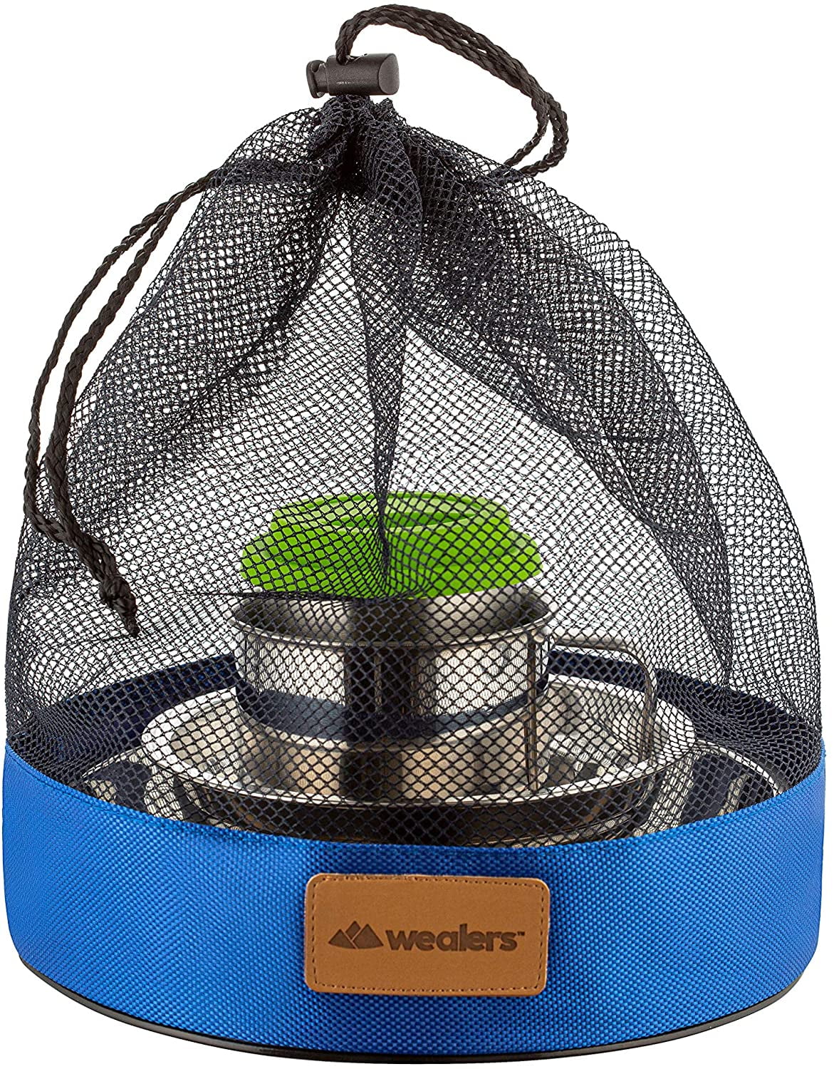 10Piece Camping Dish Set Stainless Steel Camp Mess Kit with Mesh Bag