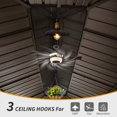 thumbnail image 6 of 14' X 20' Hardtop Gazebo, Upgraded Metal Gazebo with Drainage System, Dual-Layer Galvanized Steel Roof with Curtain and Netting, Outdoor Shelter Canopy for Patio, Garden, Backyard, Brown, 6 of 9
