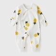 thumbnail image 2 of BOBOGOJP 100% Organic Cotton Soft 0-6 Months Unisex Footless Newborn Baby Sleepers Pajamas Romper Boys Girls Long Sleeve Yellow for Size 3-6 Months, 2 of 8