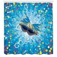 thumbnail image 3 of Ambesonne Mardi Gras Shower Curtain, Colorful Dots Swirls, 69"Wx84"L, Multicolor, 3 of 3