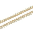 thumbnail image 2 of 1/2 Inch Tri Bead Metallic Corded Pearl Polyester Trim By The Yard For Sewing, Crafts, Decor, or Upholstery - Beige (5 Yards), 2 of 3