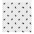 thumbnail image 2 of Ambesonne Paisley Shower Curtain, Floral Motifs Dots Pattern, 69"Wx70"L, Charcoal Grey and White, 2 of 4