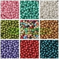 thumbnail image 2 of U8MO 4mm/6mm/8mm Round Pearl Glass DIY Loose Spacer Beads Wholesale Lot-Black-4mm, 2 of 9