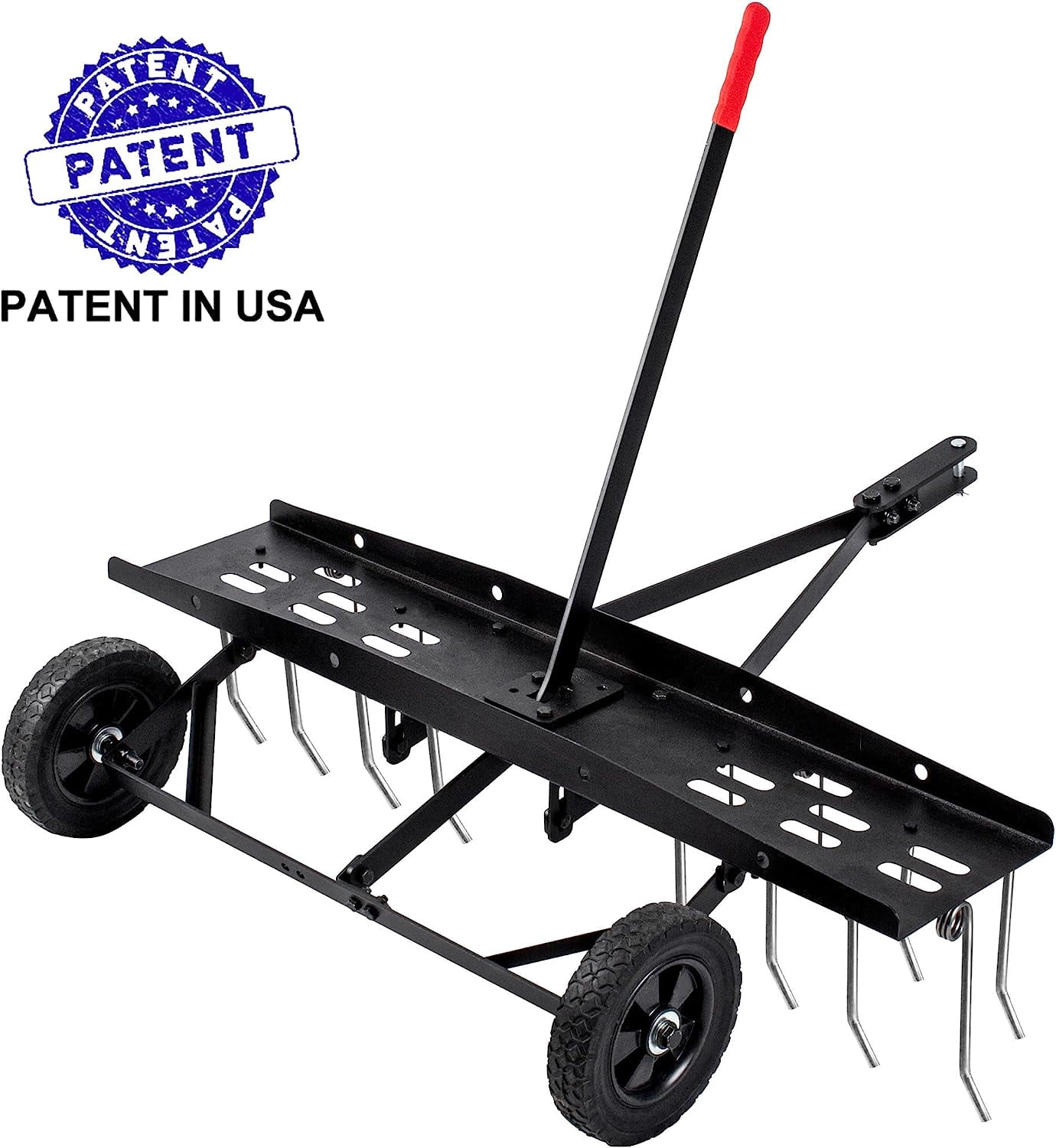 Suchtale 40" Tow Behind Dethatcher with 20 Spring Steel Tines