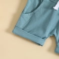 thumbnail image 4 of Xudanell Toddler Suit Boys Pullover Tshirt Elastic Shorts Boys Summer Solid Color Outfits 6-12 Months, 4 of 6
