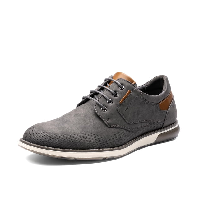 Zapatos Oxford Casual de Vestir para Hombre Bruno Marc Gris Talla 9.5