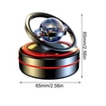 thumbnail image 2 of Black Solar Car Aromatherapy With Aluminum Alloy Double-Ring, Suspension Rotating Design And Cologne Included For Vehicle Interior, Air Freshener And Car Decor, 4.5X4.5X3.2In 0.6Lb, 2 of 8
