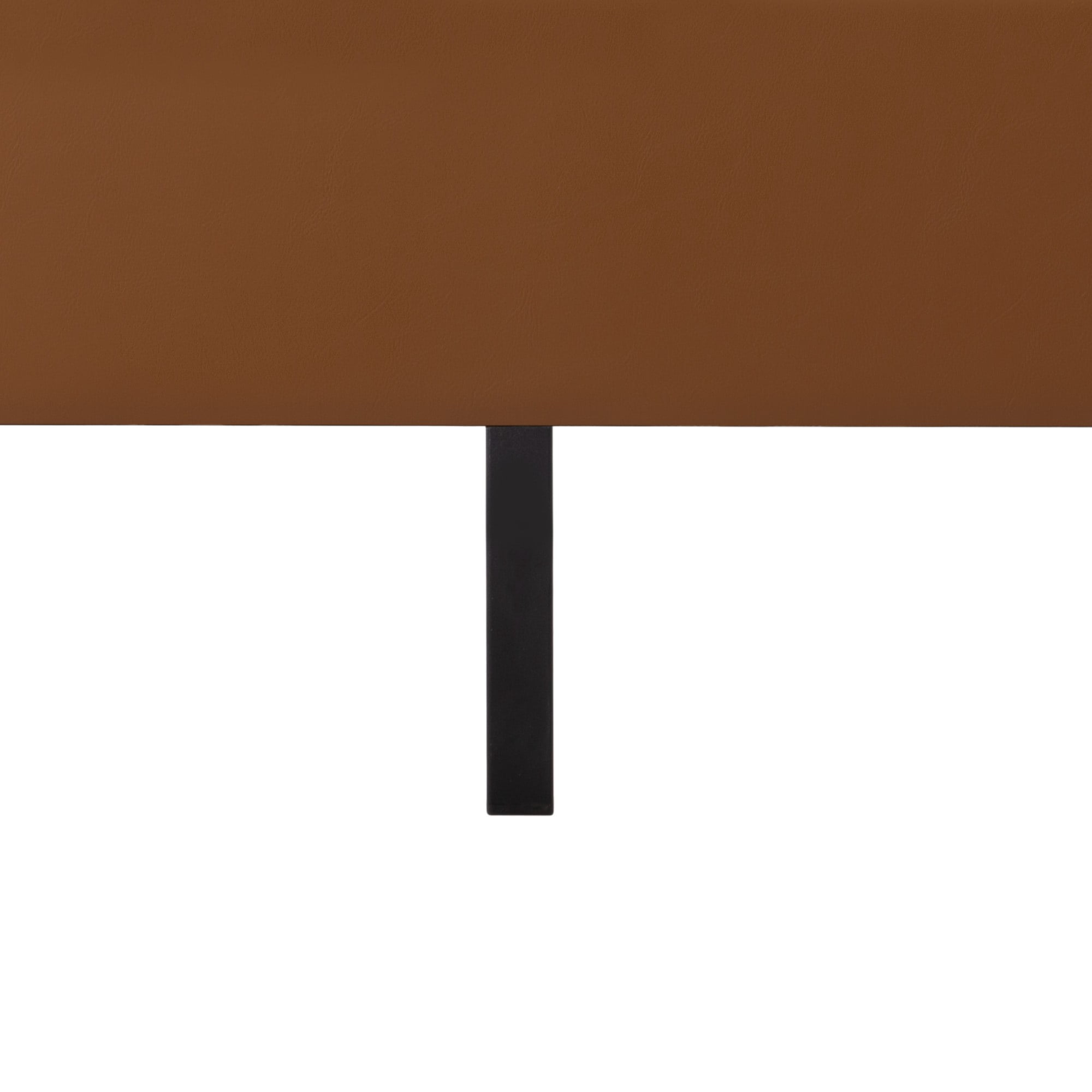 Gewnee Queen Size Bed Frame,Upholstered Platform Bed Frame with PU Headboard,Wood Platform Bed,No Box Spring.Brown