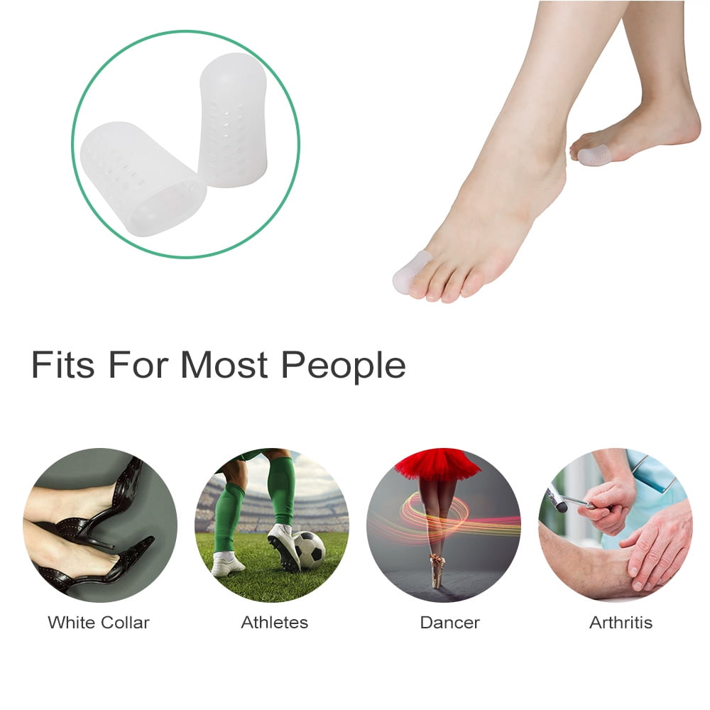 4pcs Toes Cover Protective Tube High Heels Rubbing Toes Thumb Protector