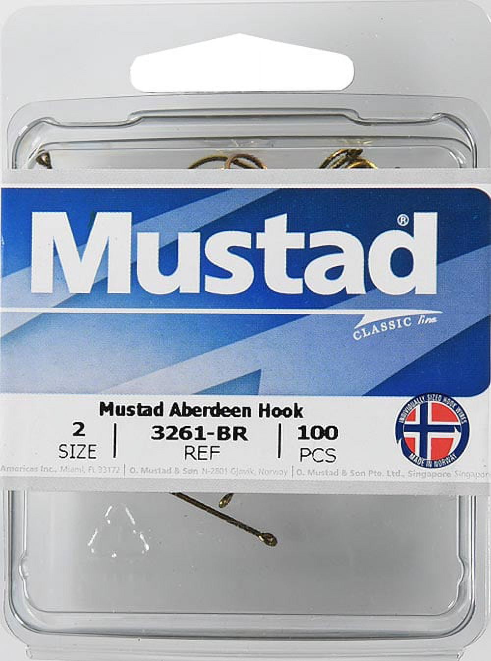 Mustad Aberdeen Hook - Size: #2 (Bronze) 100pc