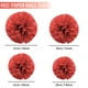 thumbnail image 5 of Toystoory Juego de decoraciones de flores de papel, pañuelos colgantes, pompones de papel, bolas de flores, papel para cumpleaños, 1 Uds. Kits de decoración para fiestas Rojo 10 pulgadas, 5 of 6