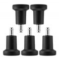 thumbnail image 1 of 5 Pieces Swivel Chair Fixed Caster Gaming Chair Rotating Chairs Legs Nylon Stop Wheel Modification Repairing Accessory Home Bar, 1 of 9