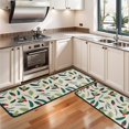 thumbnail image 3 of Kitchen Rugs Sets Of 2,Green and Red Christmas Holly Pattern Anti Fatigue Kitchen Mat Rugs Non Slip Washable,Decorative Kitchen Floor Mats for Kitchen,Sink,Laundry,17"x47"+17"x47", 3 of 5