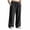 Black, variant on Men's Sweatpants Loose Striped Straight Leg Sweatpants For Men Elastic Waisted Wide Leg Pants Men's Drawstring waist Pants
