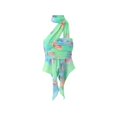 thumbnail image 1 of Women Waistband Ruched Frisky Ruffle Chiffon Slit Mini Skirt, 1 of 4