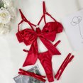 thumbnail image 3 of Ellolace-lencería con lazo para niñas, sujetador abierto, ropa interior Sexy con cordones, traje erótico de satén de 3 piezas, conjunto de sexo sin censurar, 3 of 5