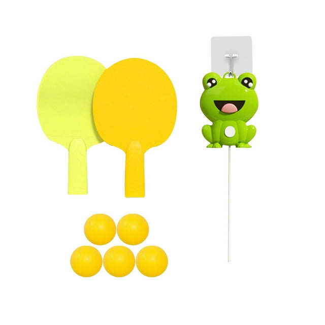 Juego de entrenamiento de tenis de mesa con pelotas de tenis de mesa de altura ajustable Rana cinco bolas