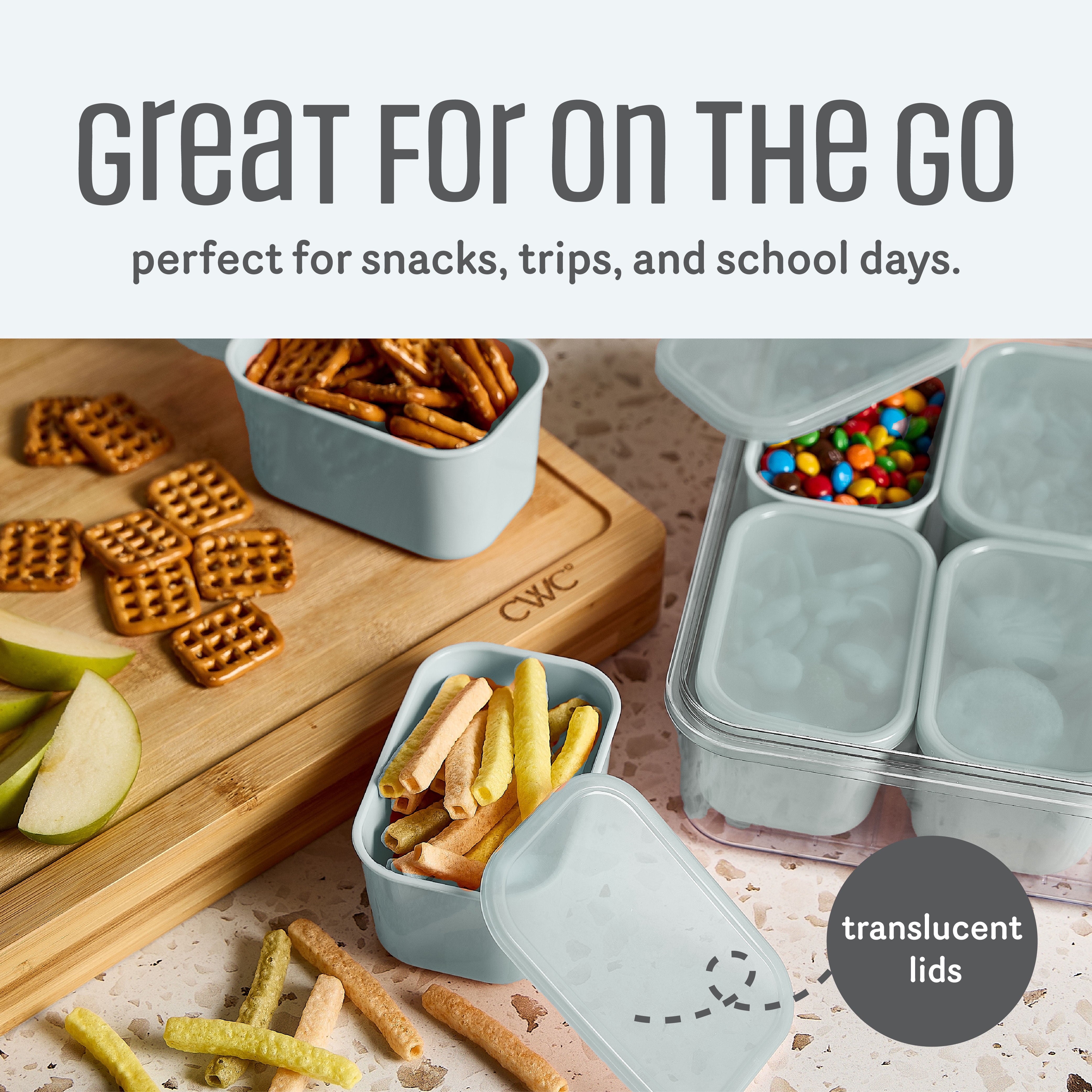 Cook With Color 8-Compartment Snackle Box Food Storage Carrier and