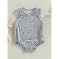 thumbnail image 2 of Bagilaanoe Newborn Baby Girl Boy Rompers Print Sleeveless Bodysuit 3M 6M 12M 18M Infant Summer Casual One Piece Jumpsuit, 2 of 8