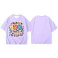 thumbnail image 4 of Hwmodou Girls Kids 100 Days Of School Print Crewneck Loose Short Sleeve Spring T-Shirts Simple Fashion,3-13Y, 4 of 4