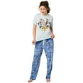 thumbnail image 4 of Women's Mickey Mouse & Friends Pajama Set T-Shirt & Plush Lounge Pants Disney, 4 of 8