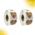 thumbnail image 4 of 1000pcs/Roll Kraft Paper Thank You Labels Heart Shape Sealing Stickers Decals Gift Decor, 4 of 7