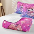 thumbnail image 4 of meiyoeat Cartoon Cute Kitten Twin Quilt Set For Girls,Pink Bowknot Cat Twin Coverlet Set For Kids,2 Pieces, 4 of 7