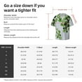 thumbnail image 5 of Balery Watercolor Green Leaves Camisa Casual de Manga Corta con Botones para Hombre, Texturizada, Estilo Cubano, para Playa, Verano-X-Large, 5 of 5