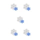 thumbnail image 1 of Inteprter Moldes para galletas, suministros de cocina hechos a mano, molde en relieve de Navidad, elaboración de postres, fundición de Fondant, troquel Copo de nieve B 5piezas, 1 of 6
