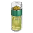thumbnail image 1 of 280ml Tea Water Separation Cup Double Layer Insulation Transparent Tea Infuser Bottle for Daily Green, 1 of 5