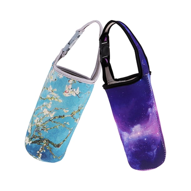 2 uds bolsa de transporte de vaso de neopreno cubierta de bebidas para ciclismo al aire libre viajes senderismo Zulema Portavasos