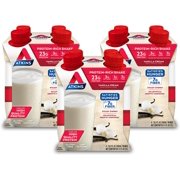 Atkins Meal Size Vanilla Cream Protein-Rich Shake. With High-Quality Protein. Keto-Friendly and Gluten Free. (12 Shakes), 16.9 Fl Oz