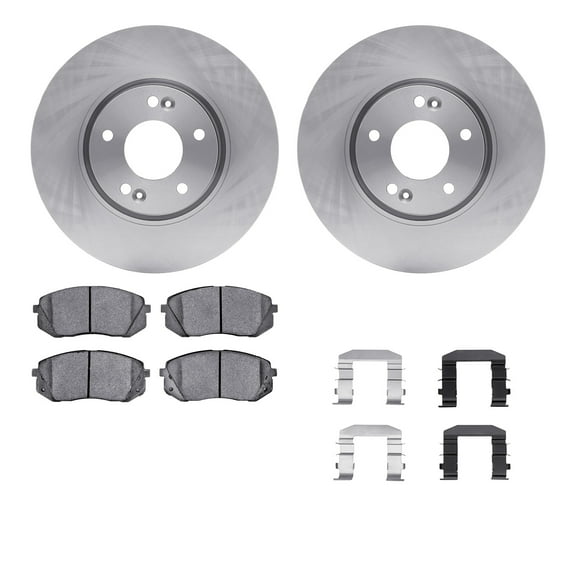 Dynamic Friction Company Front Brake Rotors with 5000 Advanced Brake Pads includes Hardware 6512-21116