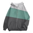 thumbnail image 4 of Holzkary Zip Up Hoodie Women Fall Oversized Pocket Sweatshirt Track Jacket Solid Color Tops Color Block Long Sleeve Sweatshirts Fall Outfits 2025 Versized Hoodies Casual Fashion Jackets Green Xl, 4 of 4