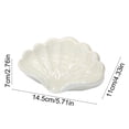 thumbnail image 3 of Shell Soap Dish with Self Draining Design, Beautiful Decorative Tray, Ceramic Soap Dish Holder for Bathroom Sink, 3 of 7