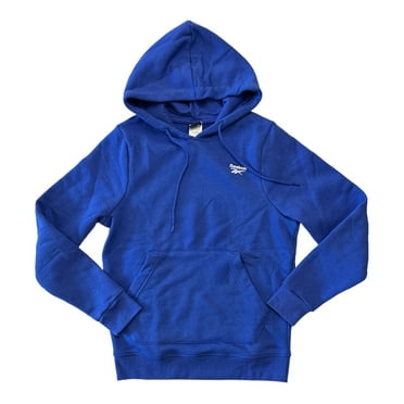 Reebok Men's Identity Fleece Pullover Classic Drawstring Sport Hoodie (Vector Blue, L)