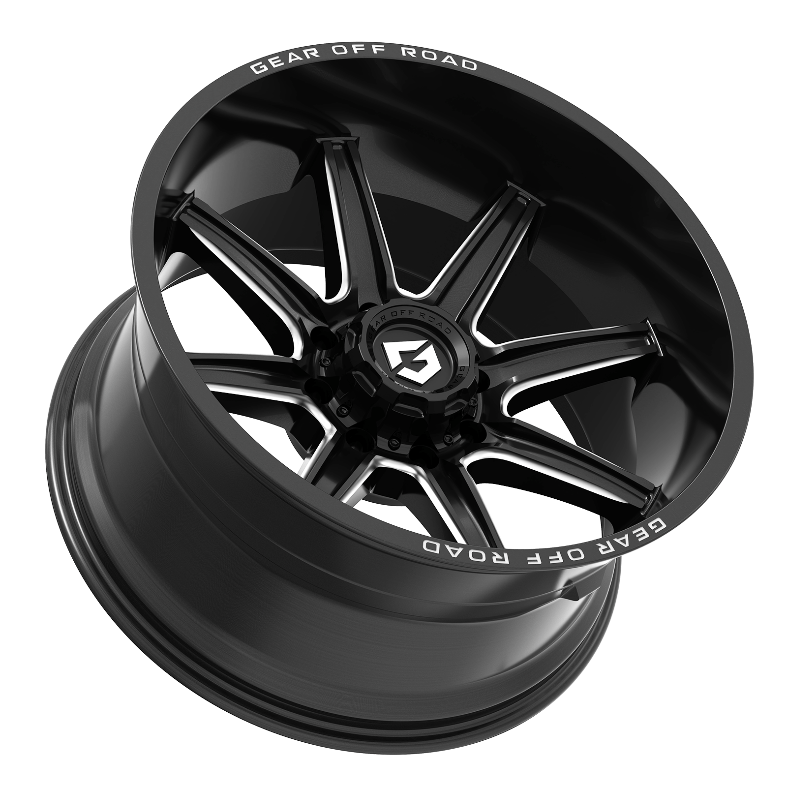 Gear Off Road 765BM 765BM-8906818 18X9 6X135 / 6X5.50 (+18) G/A 765BM (HB 106.2) Gloss Black with Milled Accents & Lip Logo A260819 - image 3 of 3