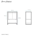 thumbnail image 3 of Modena 24" Freestanding Bathroom Vanity Cabinet without Top in White, 3 of 3