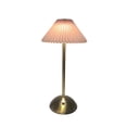 thumbnail image 2 of Cordless Pleated Table Lamp, Rechargeable Vintage Bedside Lamp, Portable Fabric Shade Night Light for Bedroom Dining Room Home Decor, 2 of 8