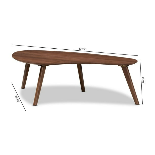 Allora Contemporary Brown Finished Coffee Table Walmart