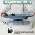 thumbnail image 6 of Small Turtle Tank with Lid, Acrylic Turtle Aquarium with Water Pump, Full View Visually Reptile Turtle Habitat, Easy to Clean and Change Water, Multi Functional Area, Medium, White, 6 of 12