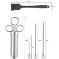 thumbnail image 2 of Stainless Steel Meat Injector Syringe With 3 Marinade Needles, 2 of 5