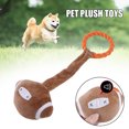 thumbnail image 2 of Pet Drawstring Plush Ball Toy with Cotton Rope Pet Dog Chew Pull Molar Toy Tooth, 2 of 8