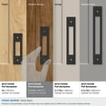 thumbnail image 3 of Amerock Medora 3-3/4 inch (96mm) Center-to-Center Rectangle Matte Black Cabinet Pull Backplate, 3 of 6