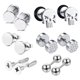 thumbnail image 1 of Juego de pendientes de acero inoxidable Juego de pendientes negros para hombre Juego de moda múltiple, 1 of 6
