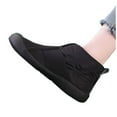 thumbnail image 4 of Tao Tao Women's Slip On Waterproof Warm Snow Boots Comfortable Wide Round Toe Fur Lined Anti-slip Soft Bottom Short Boots Winter Daily Mom Walking Flats Black 39, 4 of 5