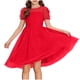 thumbnail image 1 of Vestido Largo Casual Vestido Casual de Polka de Moda para Niños con Falda de la Princesa de Manga Corta de Malla Y Falda de Gasa de Malla Vestido de la Princesa Del Bebé, 1 of 6