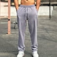 thumbnail image 6 of Hfolob Men's Dress Pants Drawstring Elastic Waist Regular Fit Summer New Sports Fitness Street Retro Leisure Cotton Trousers For Work Business, 6 of 8